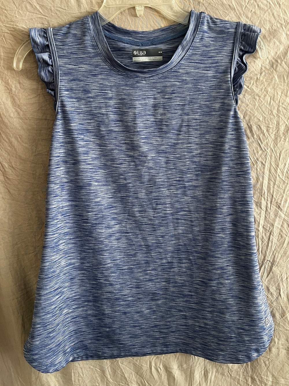 Lija Heathered Blue Active Top